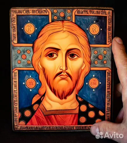 Икона "Христос Вседержитель". Авторская техника — оригинальный подарок