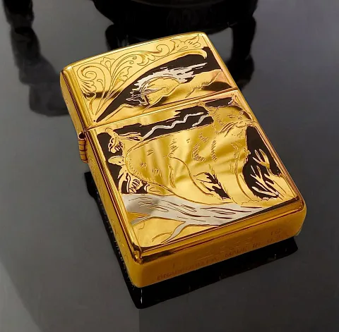 Подарочная бензиновая зажигалка Zippo "Рысь"