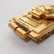 Миниатюра танка Т-72М1М из бронзы с позолотой — красивый подарок — фотография 2