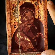 В подарок: Иконка "Владимирская" Божией Матери. 15 см — фотография 1