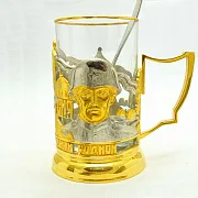 На память: Металлический подстаканник «Защитники Отечества» — фотография 6