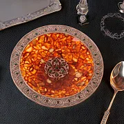 Блюдо сувенирное из янтаря — красивый подарок — фотография 1