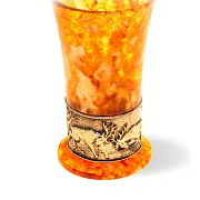 Стопка для водки из камня (янтарь) — оригинальный подарок — фотография 3