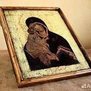 Икона деревянная "Богоматерь Донская" — необычный подарок — фотография 7