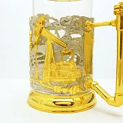 Металлический подстаканник «Нефть» — оригинальный подарок — фотография 2