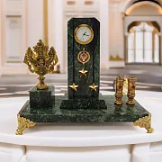 Часы «Погон» с гербом ФСБ и подставками — оригинальный подарок — фотография 1