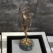 В подарок: Статуэтка «Бог торговли Меркурий (Гермес)» из бронзы, D110×260 мм — фотография 1