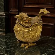 На память: Бронзовая шкатулка «Курица» — фотография 1