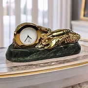 Подарочные сувенирные настольные часы с бронзовым раком — фотография 1