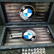 Нарды под стеклом «BMW» — необычный подарок — фотография 3