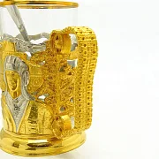 Латунный подстаканник «Танки» — оригинальный подарок — фотография 5