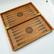 Деревянные нарды «Узор №3» с позолоченной златоустовской гравюрой — необычный подарок — фотография 2