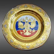 Сувенирная тарелка "Триколор". Златоуст — необычный подарок — фотография 3