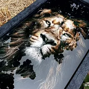 Нарды под стеклом «Лев» — необычный подарок — фотография 5
