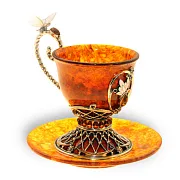 Кофейная чашка «Екатерина» из янтаря — оригинальный подарок — фотография 6