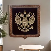 Бронзовое панно «Герб большой» — красивый подарок — фотография 1